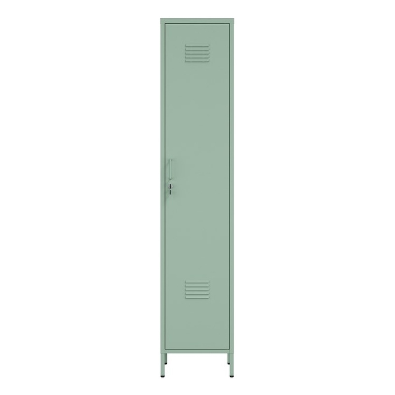 Naomi Modern 15 Single Locker Storage Cabinet with 5 Adjustable Shelves in Green