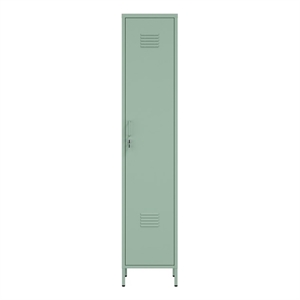 Naomi Modern 15 Single Locker Storage Cabinet with 5 Adjustable Shelves in Green