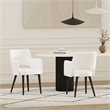 Tremont White Leatherette Dining Arm Chair with Metal Legs - Set of 2