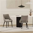 Tremont Taupe Leatherette Dining Chair with Metal Legs - Set of 2