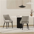 Tremont Stone Leatherette Dining Chair with Metal Legs - Set of 2