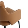 6-Piece Tremont Saddle Leatherette Dining Chair with Metal Legs