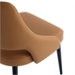 6-Piece Tremont Saddle Leatherette Dining Chair with Metal Legs