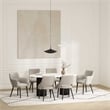 6-Piece Tremont Stone Leatherette Dining Chair with Metal Legs
