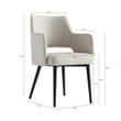 6-Piece Tremont Stone Leatherette Dining Chair with Metal Legs