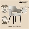 6-Piece Tremont Stone Leatherette Dining Chair with Metal Legs