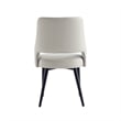 6-Piece Tremont Stone Leatherette Dining Chair with Metal Legs