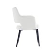 6-Piece Tremont White Leatherette Dining Chair with Metal Legs