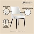 6-Piece Tremont White Leatherette Dining Chair with Metal Legs