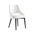 6-Piece Tremont White Leatherette Dining Chair with Metal Legs