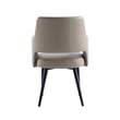 8-Piece Tremont Taupe Leatherette Dining Chair with Metal Legs