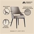 8-Piece Tremont Taupe Leatherette Dining Chair with Metal Legs