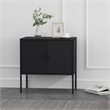 Ava Modern 23.6 Accent Cabinet with 2 Adjustable Shelves in Black