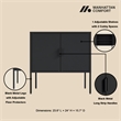 Ava Modern 23.6 Accent Cabinet with 2 Adjustable Shelves in Black