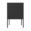 Ava Modern 23.6 Accent Cabinet with 2 Adjustable Shelves in Black
