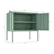 Ava Modern 23.6 Accent Cabinet with 2 Adjustable Shelves in Green