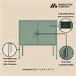 Ava Modern 23.6 Accent Cabinet with 2 Adjustable Shelves in Green