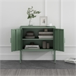 Ava Modern 23.6 Accent Cabinet with 2 Adjustable Shelves in Green