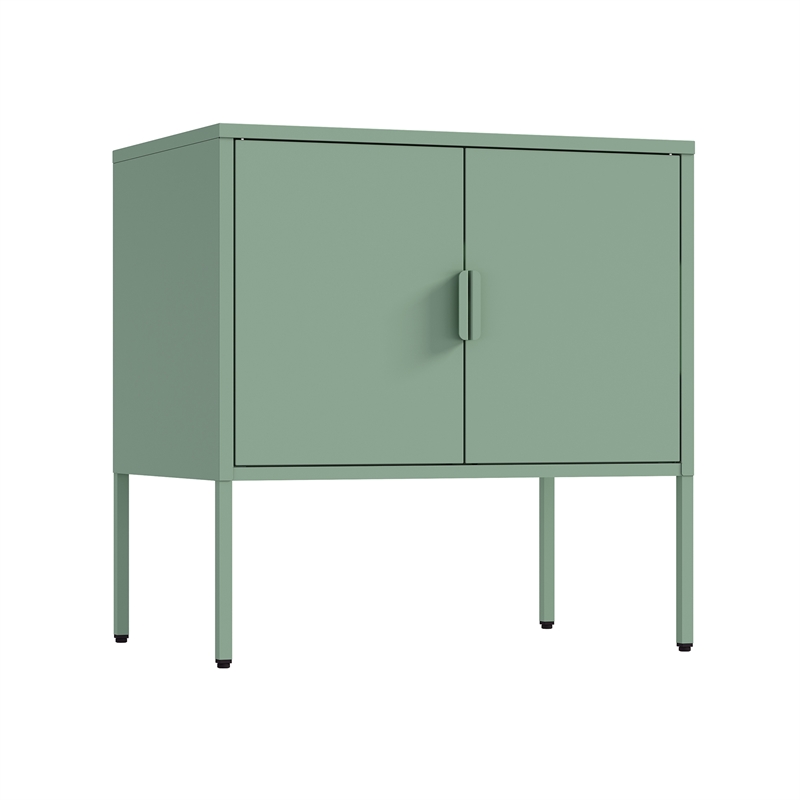 Ava Modern 23.6 Accent Cabinet with 2 Adjustable Shelves in Green