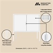 Ava Modern 23.6 Accent Cabinet with 2 Adjustable Shelves in White