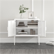 Ava Modern 23.6 Accent Cabinet with 2 Adjustable Shelves in White