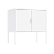 Ava Modern 23.6 Accent Cabinet with 2 Adjustable Shelves in White