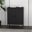 Naomi Modern 31.5 Accent Cabinet with 3 Adjustable Shelves in Black