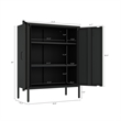 Naomi Modern 31.5 Accent Cabinet with 3 Adjustable Shelves in Black