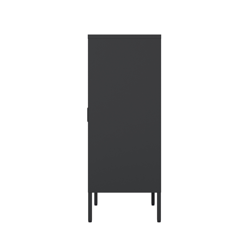 Naomi Modern 31.5 Accent Cabinet with 3 Adjustable Shelves in Black