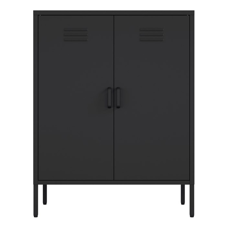 Naomi Modern 31.5 Accent Cabinet with 3 Adjustable Shelves in Black