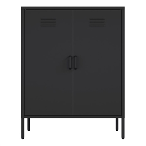 Naomi Modern 31.5 Accent Cabinet with 3 Adjustable Shelves in Black