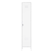 Naomi Modern 15 Single Locker Storage Cabinet with 5 Adjustable Shelves in White