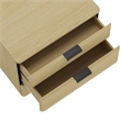 Payton Modern Nightstand with 3 Drawers in Natural Oak and Black