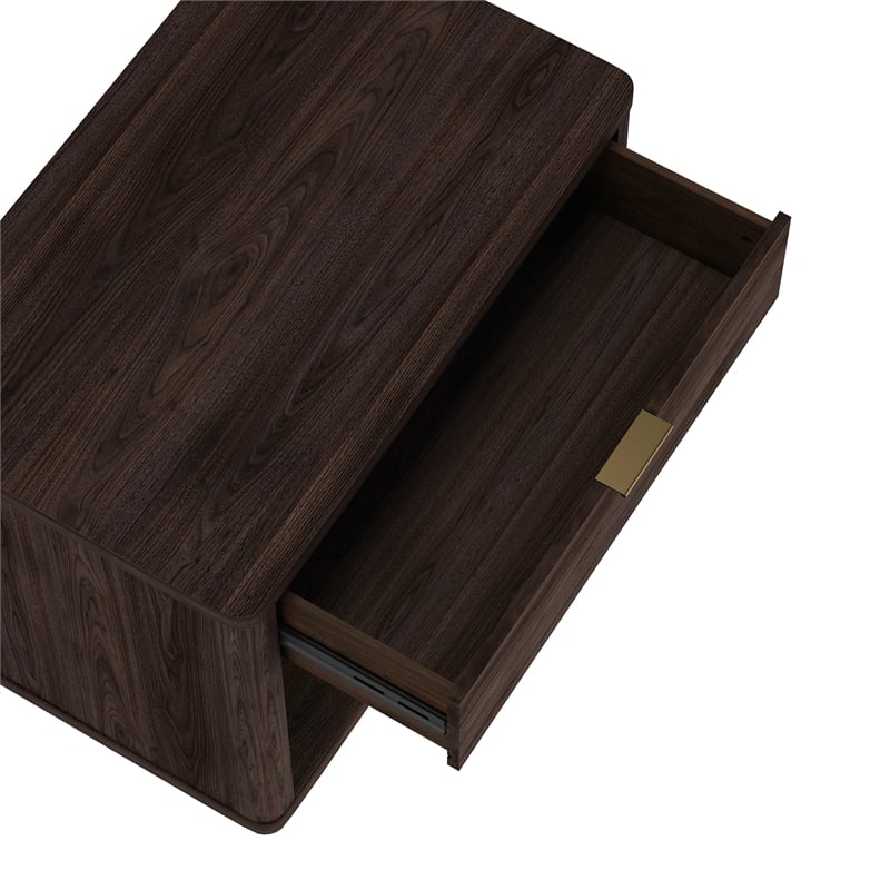 Evelyn Modern 32 Nightstand 2.0 with 1 Full Extension Drawer in Brown