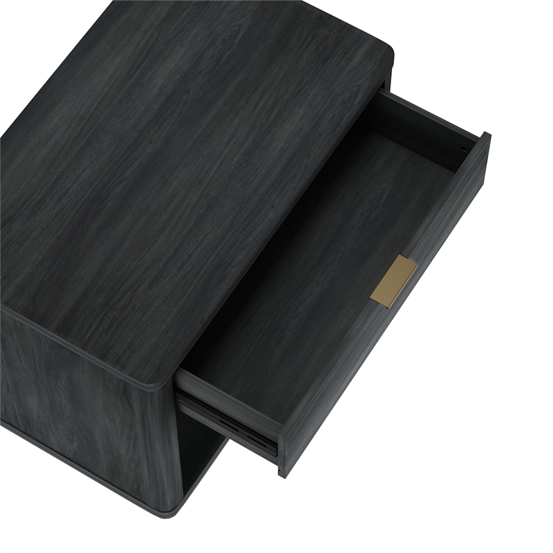 Evelyn Modern 32 Nightstand 2.0 with 1 Full Extension Drawer in Charcoal Grey