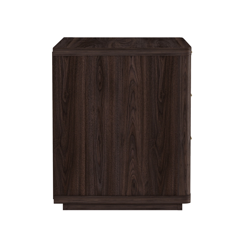 Evelyn Modern 32 Nightstand 4.0 with 3 Full Extension Drawers in Brown
