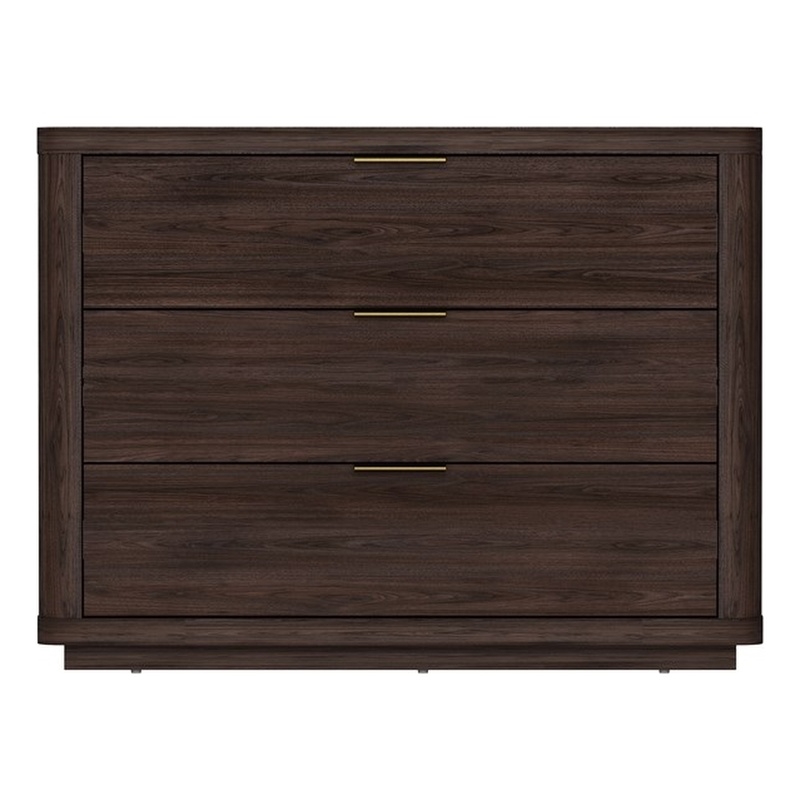 Evelyn Modern 32 Nightstand 4.0 with 3 Full Extension Drawers in Brown