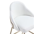 Gracie White and Gold Leatherette Barstool with Steel Legs - Set of 2