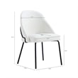 Gracie White and Black Leatherette Dining Chair with Steel Legs - Set of 2
