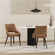 Tremont Saddle Leatherette Dining Chair with Metal Legs - Set of 2