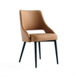 Tremont Saddle Leatherette Dining Chair with Metal Legs - Set of 2