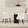 Tremont White Leatherette Dining Chair with Metal Legs - Set of 2