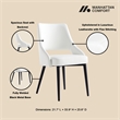 Tremont White Leatherette Dining Chair with Metal Legs - Set of 2