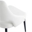 Tremont White Leatherette Dining Chair with Metal Legs - Set of 2