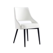 Tremont White Leatherette Dining Chair with Metal Legs - Set of 2