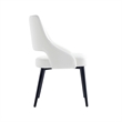 Tremont White Leatherette Dining Chair with Metal Legs - Set of 2