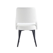 Tremont White Leatherette Dining Chair with Metal Legs - Set of 2