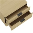 Payton Modern Nightstand with 6 Drawers in Natural Oak and Black - Set of 2