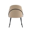 Gracie Tan and Black Leatherette Dining Chair with Steel Legs - Set of 4
