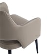 6-Piece Tremont Taupe Leatherette Dining Chair with Metal Legs